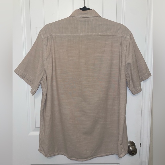 Woolrich button down mens shirt short sleeves 100% cotton size large - Picture 2 of 6